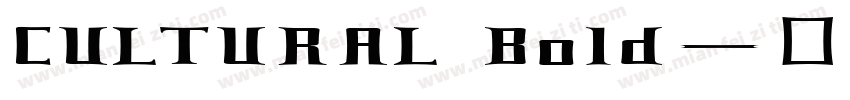 CULTURAL Bold字体转换